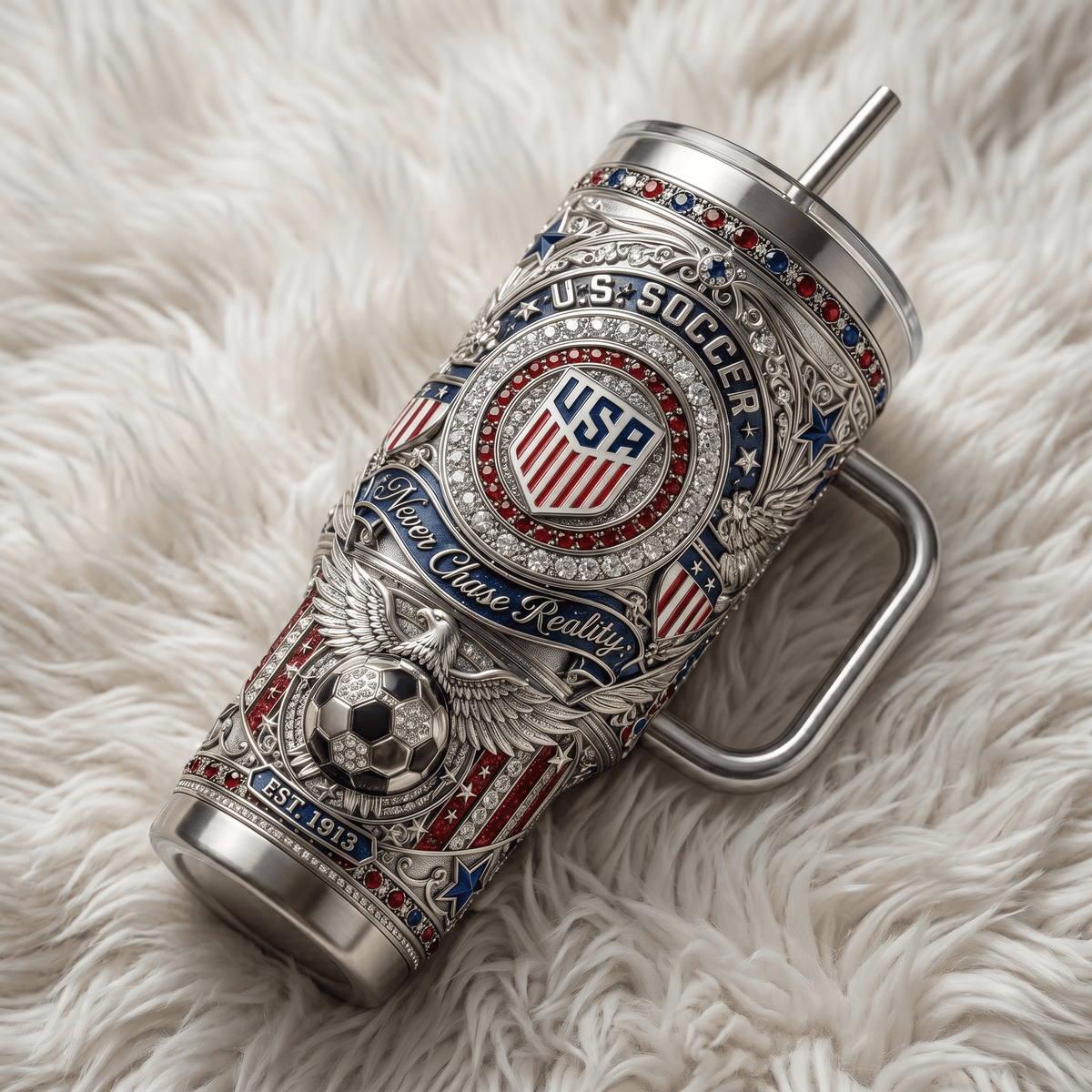 Premium USMNT 40oz Tumbler With Handle TNSM