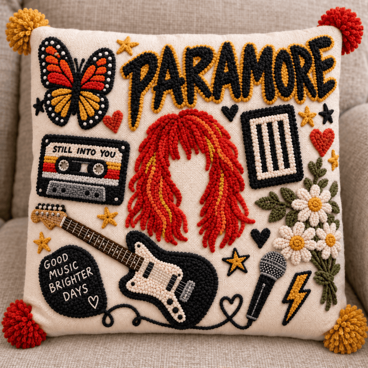 PRM Tufted Sofa Cover & Pillow Set NTKO