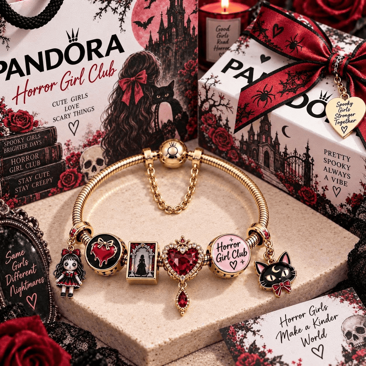 HGC Gold Charm Bracelet Set TTN